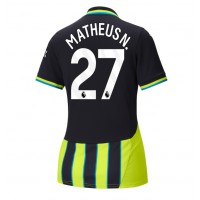 Camisa de Futebol Manchester City Matheus Nunes #27 Equipamento Secundário Mulheres 2024-25 Manga Curta